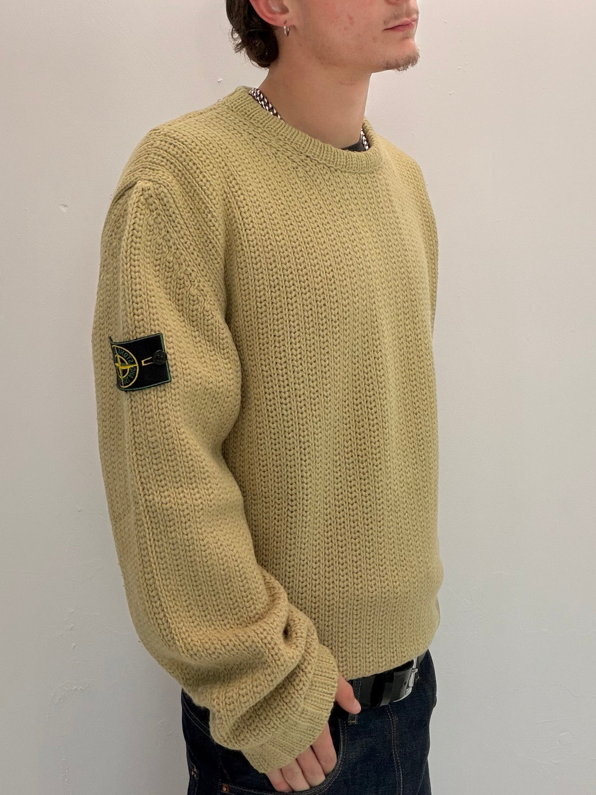 '90s Stone Chenille Knit Crewneck (XL)