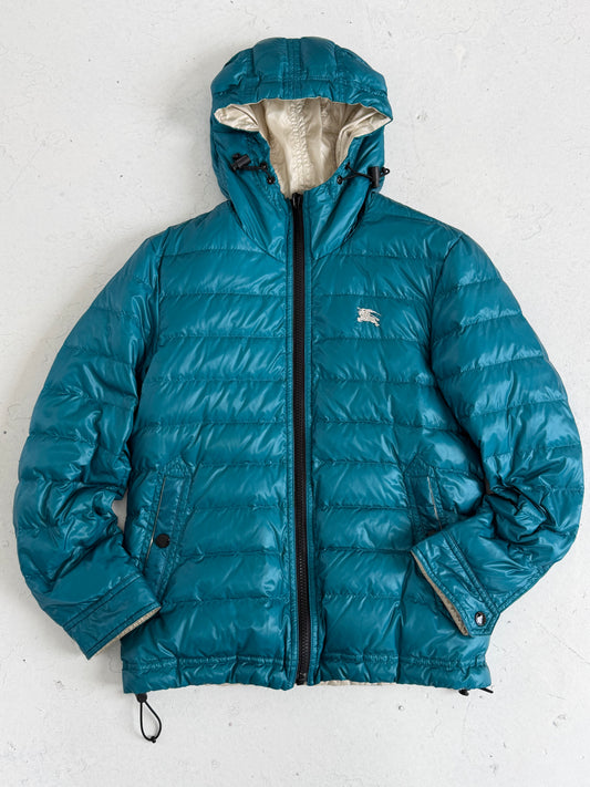 '00s Burberry Black Label Reversible Down Puffer Jacket (M)