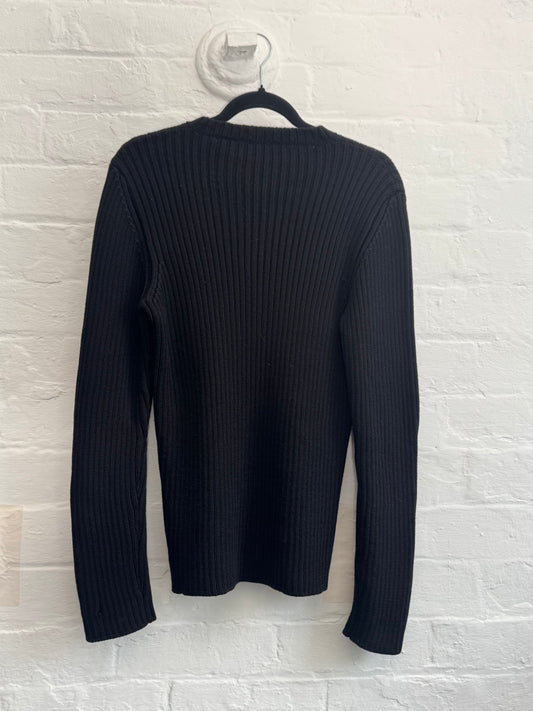 '07 Prada Cable Knit Slim Fit Virgin Wool Crewneck (M)