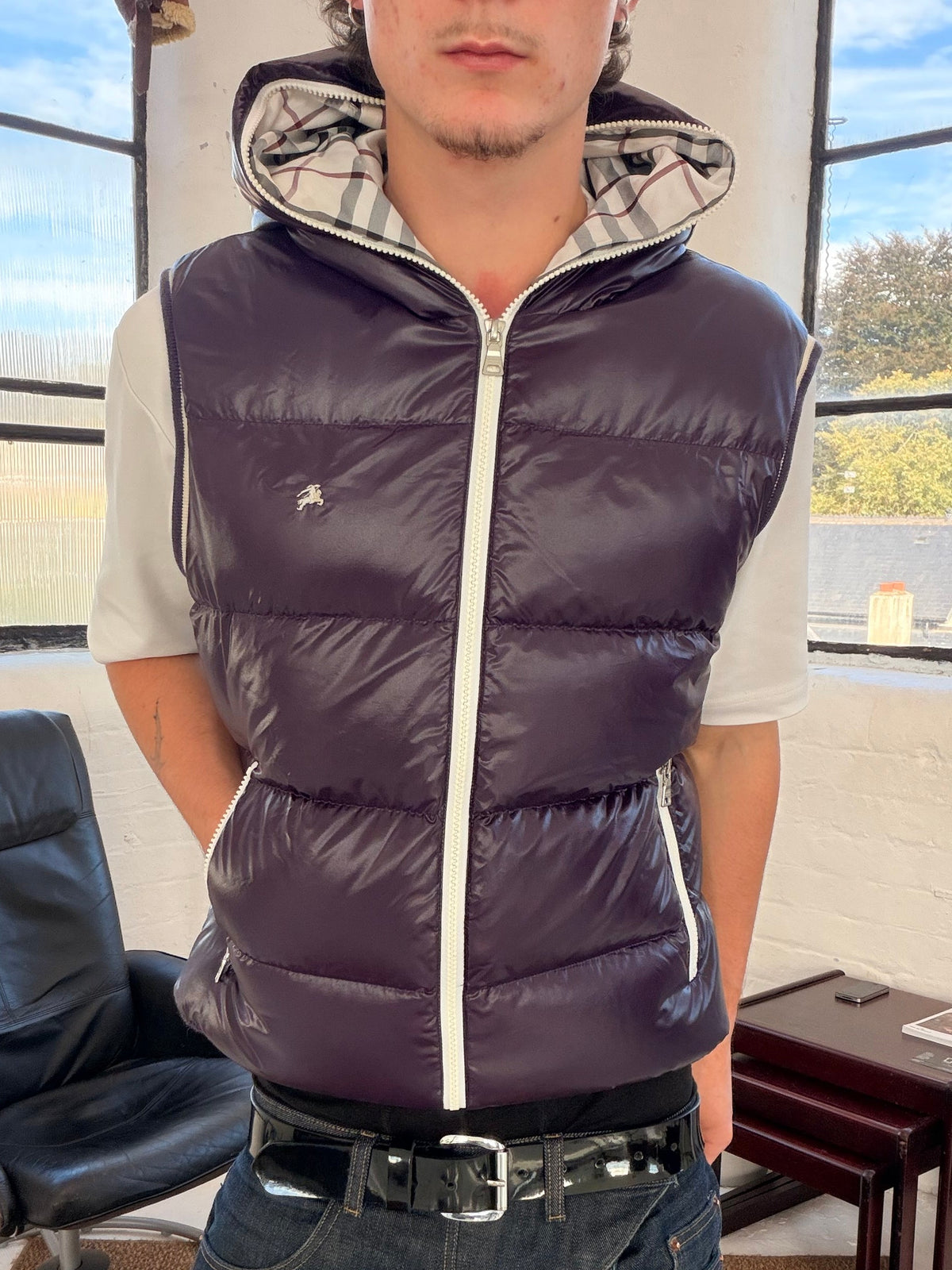 '00s Burberry Black Label Down Gilet (M)