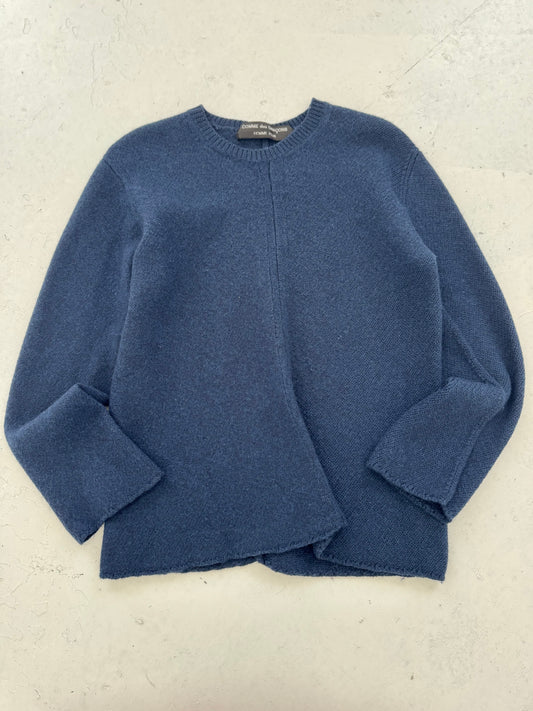 '89 Comme Des Garçons Homme Plus Asymmetrical Seam Wool Knit Sweater (S/M)