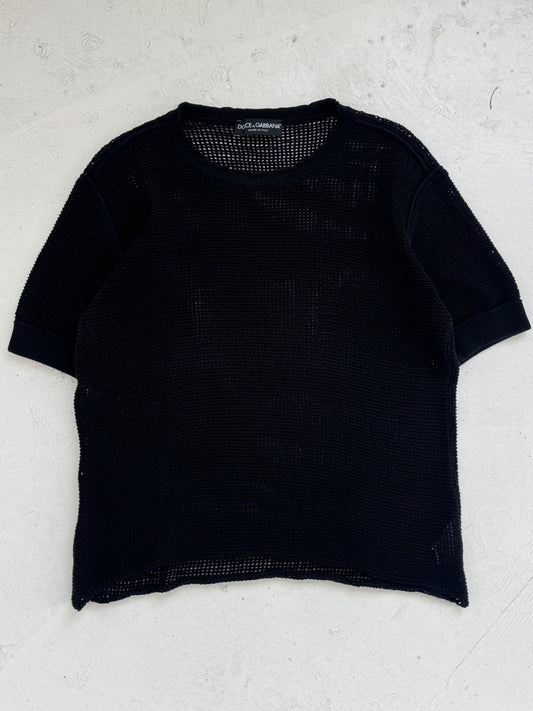 '00s Dolce & Gabbana Mesh Slim T-Shirt (M)