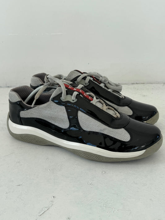 '17 Prada Americas Cup Green Metallic Patent Sneaker (UK 10)