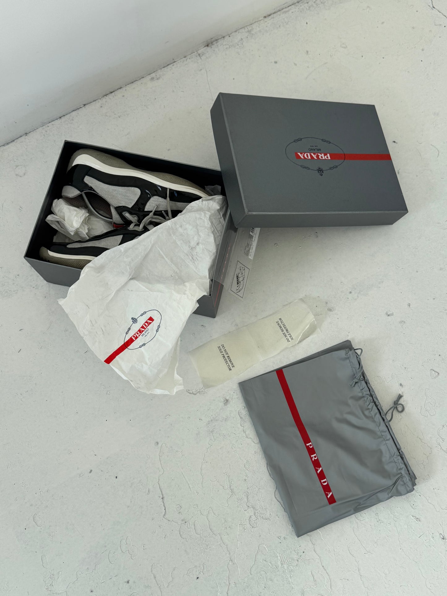 '17 Prada Americas Cup Green Metallic Patent Sneaker (UK 10)