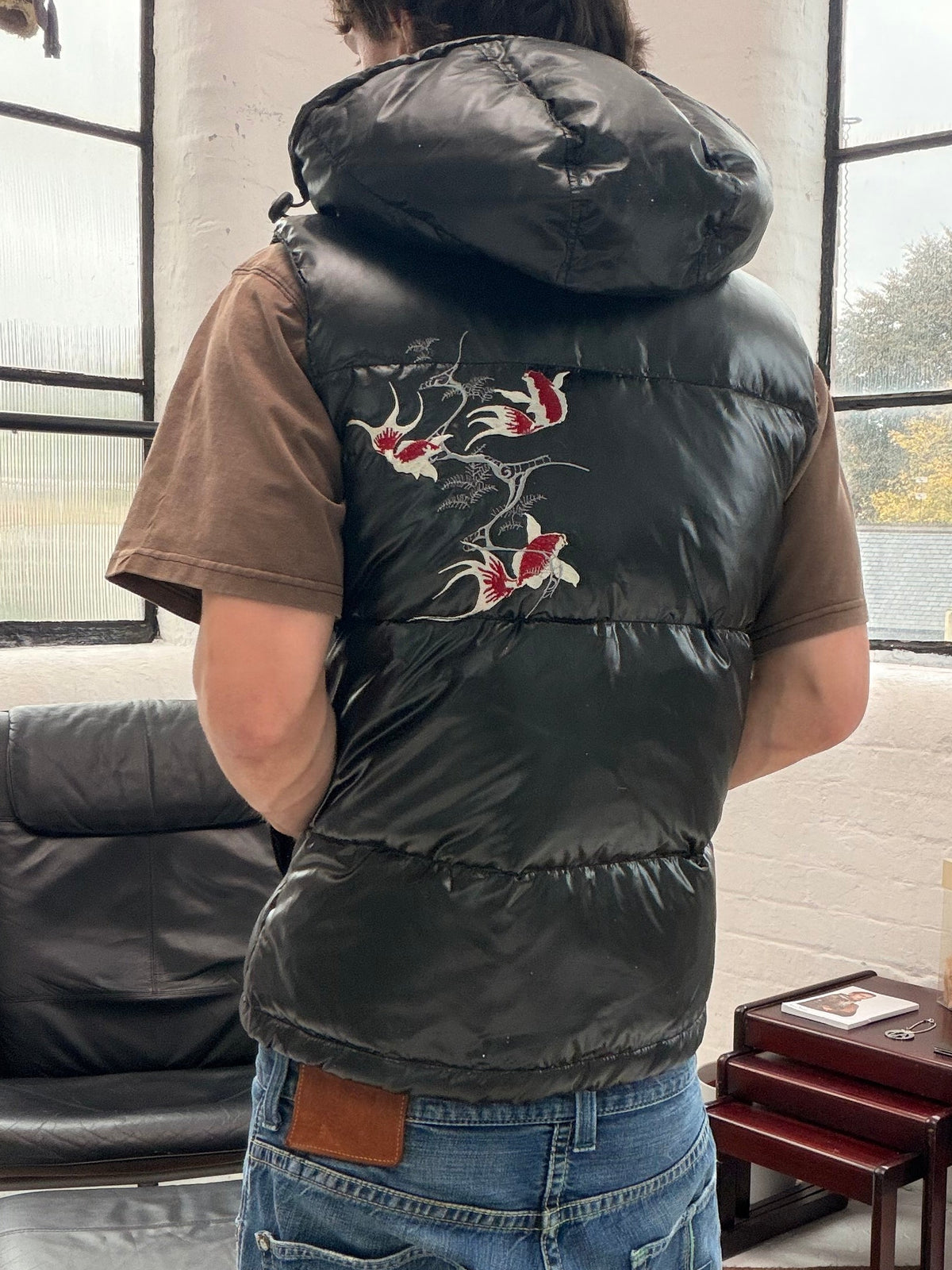 '00s Takeo Kikuchi Koi Fish Down Gillet (M)
