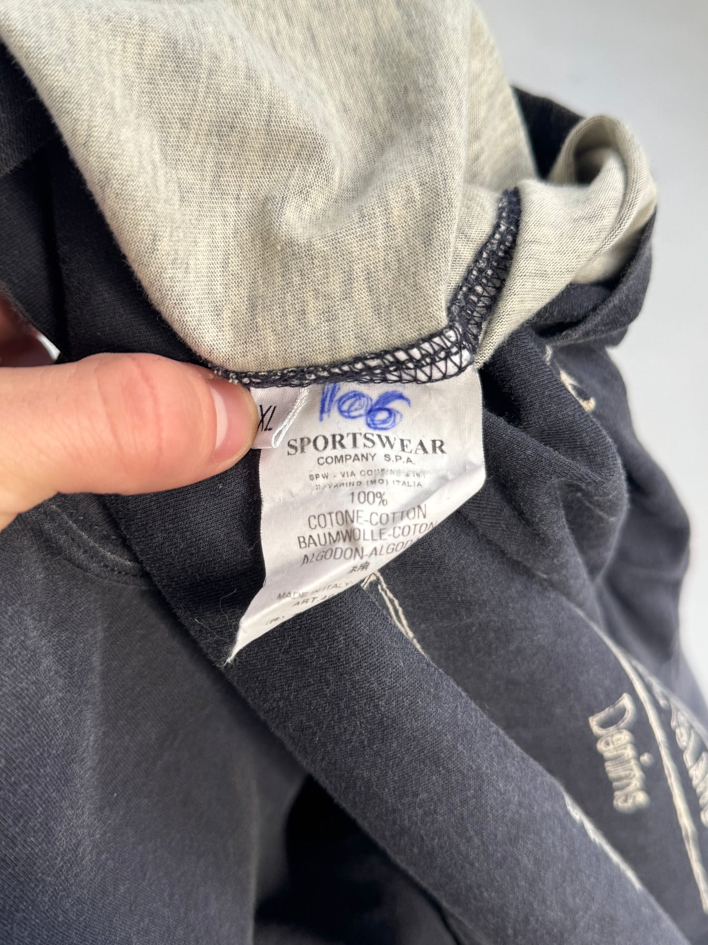 00s Stone Island Denims Logo Spellout Long Sleeve T-Shirt (L)