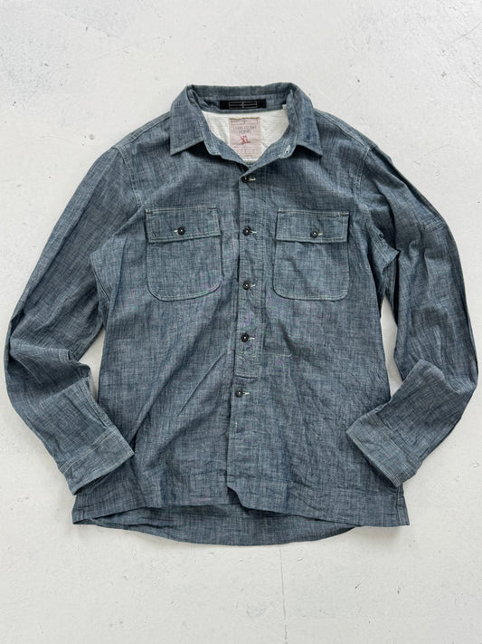 00s Stone Island Denims Fleck Spun Denim Overshirt (L/XL)