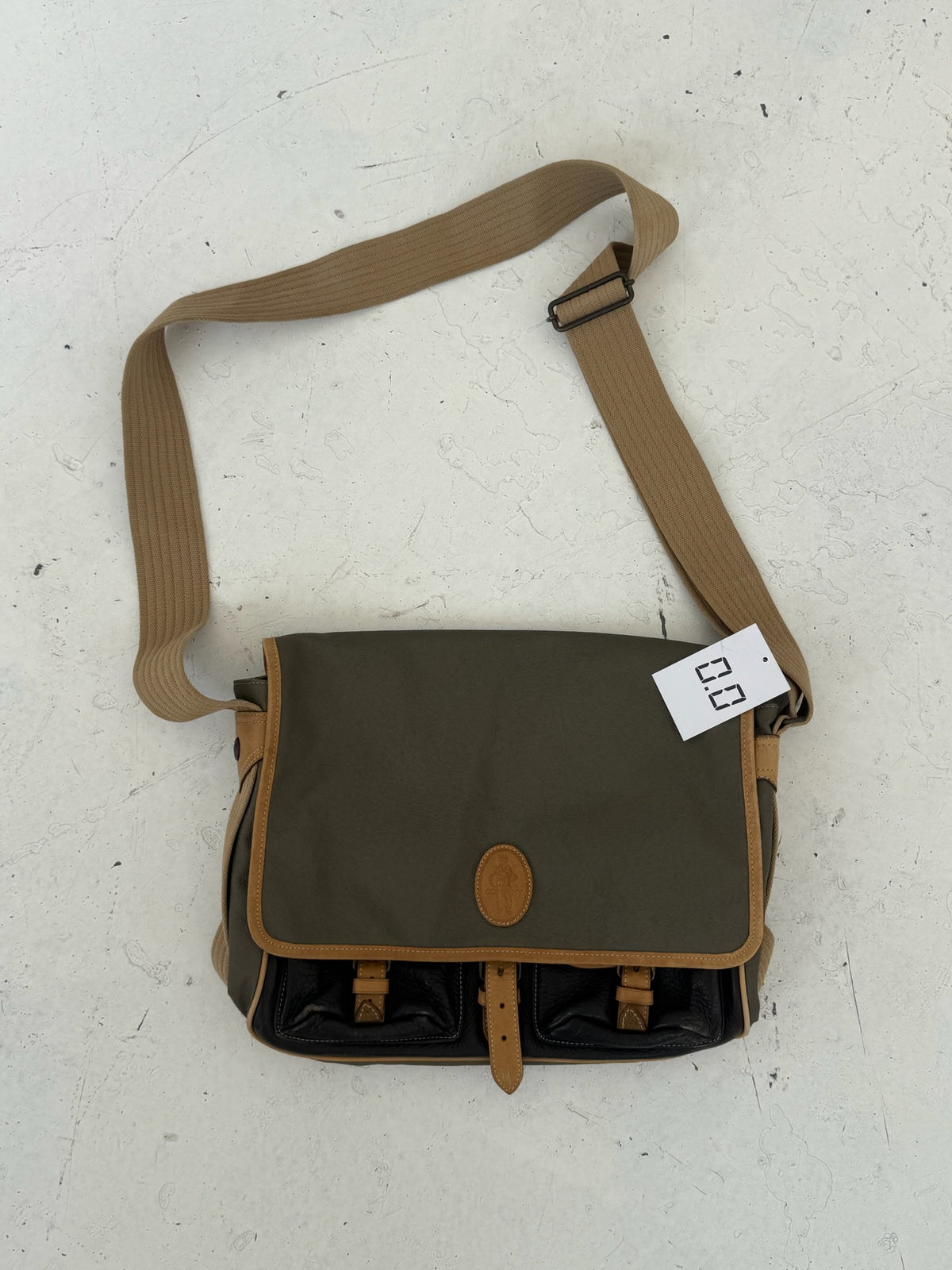 '80s C.P Company Leather Messenger Bag (OS)