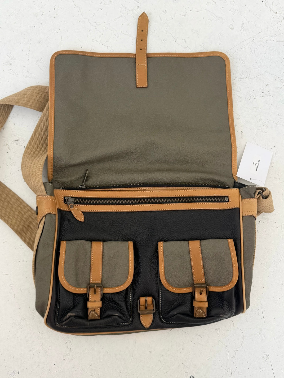 '80s C.P Company Leather Messenger Bag (OS)