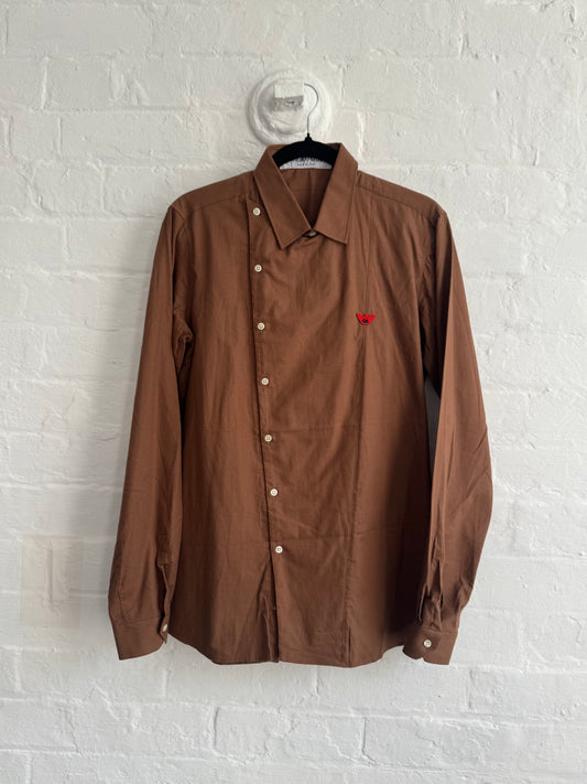 '73 Giorgio Armani Runway Asymmetical Closure Shirt (M)