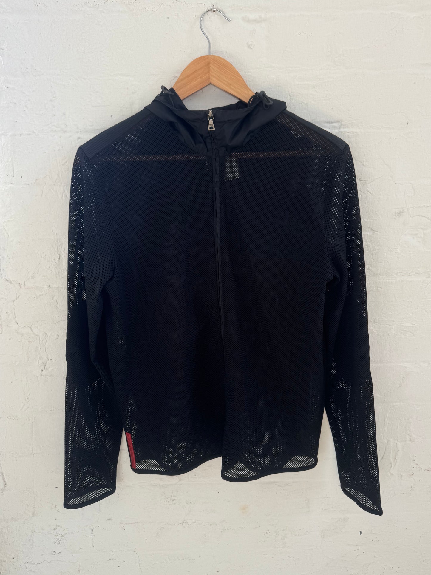 '00 Prada Sport Mesh Layer Nylon Hybrid Jacket  (S)