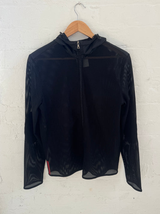 '00 Prada Sport Mesh Layer Nylon Hybrid Jacket  (S)