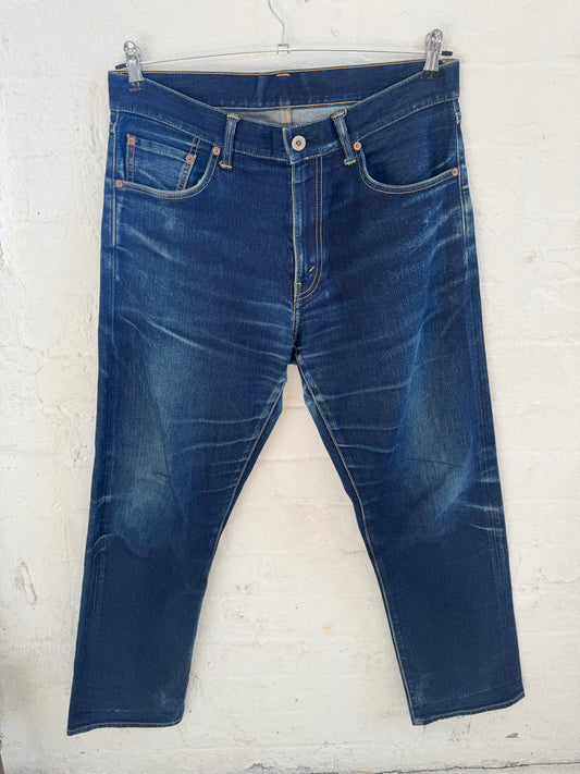 Comme Des Garçons Homme Contrast Fade Raw Denim Jeans (31)