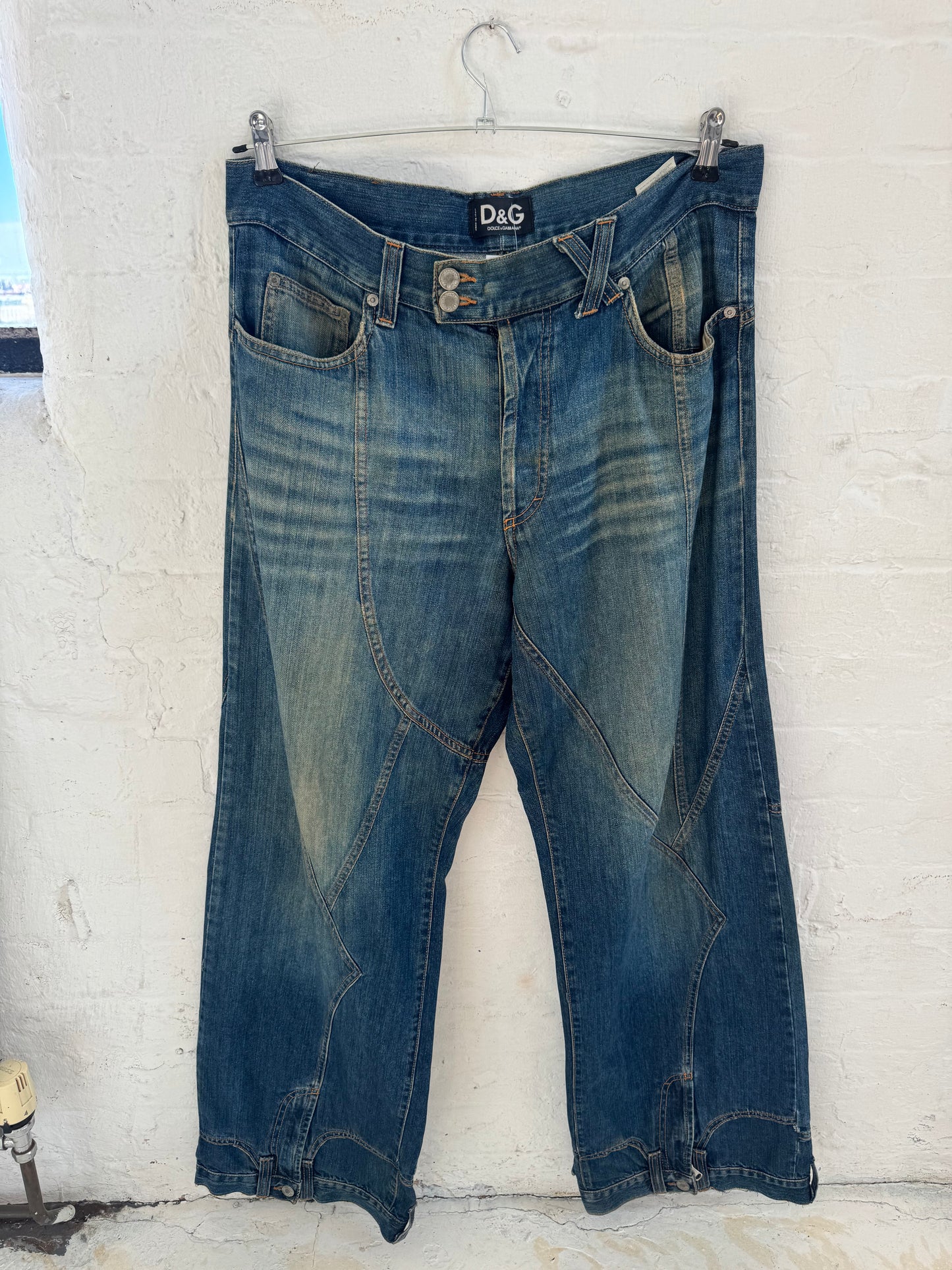 '03 Dolce & Gabbana D&G Reconstructed Denim Jeans (35)