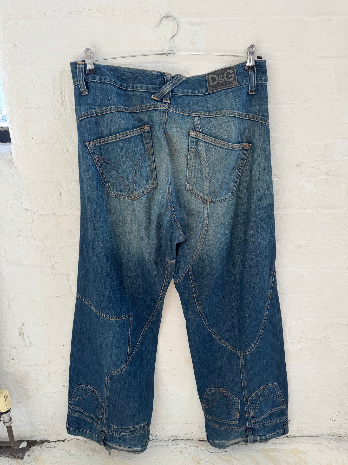 '03 Dolce & Gabbana D&G Reconstructed Denim Jeans (35)