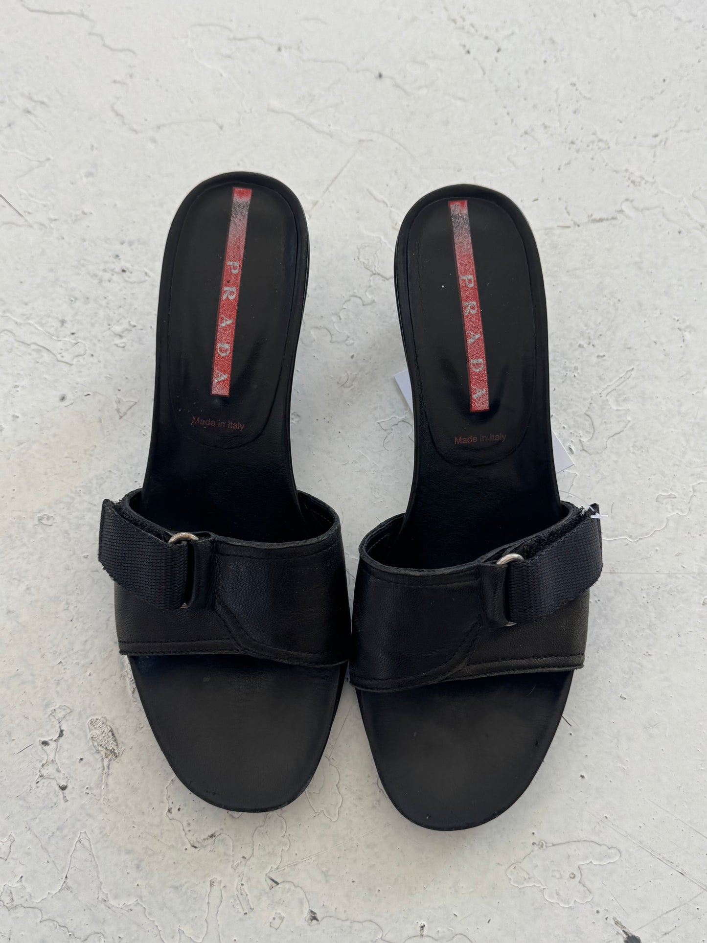 '00s Prada Sport Technical Strap Kitten Heels (UK6)