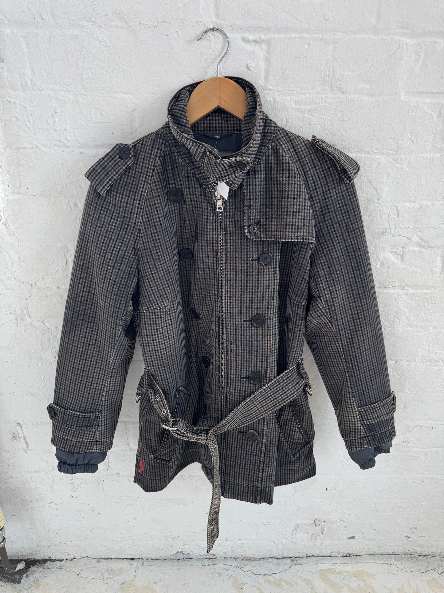'00s Prada Sport Club Check Utility Trench Coat (8/S)