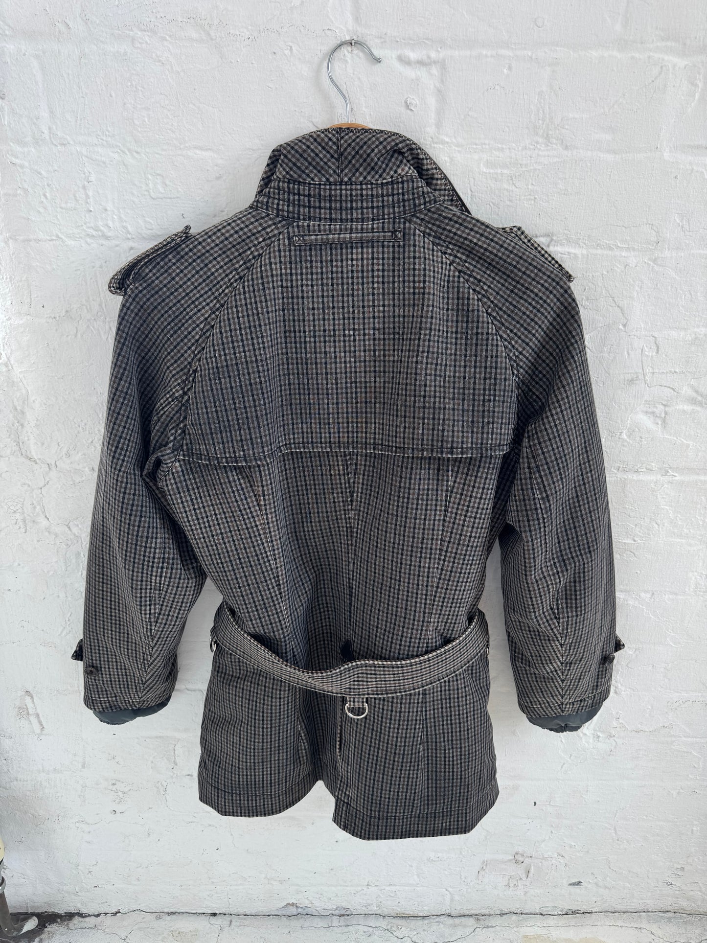 '00s Prada Sport Club Check Utility Trench Coat (8/S)