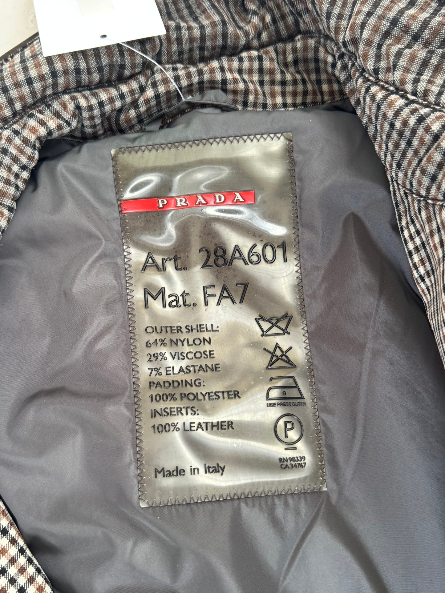 '00s Prada Sport Club Check Utility Trench Coat (8/S)
