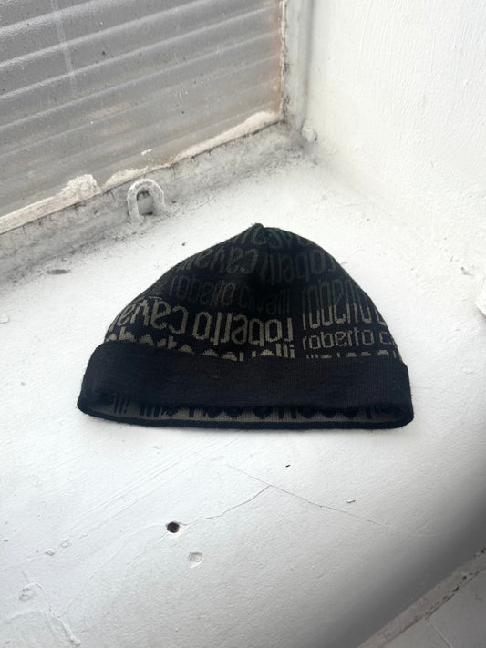 00s Roberto Cavalli Wool Monogram Beanie
