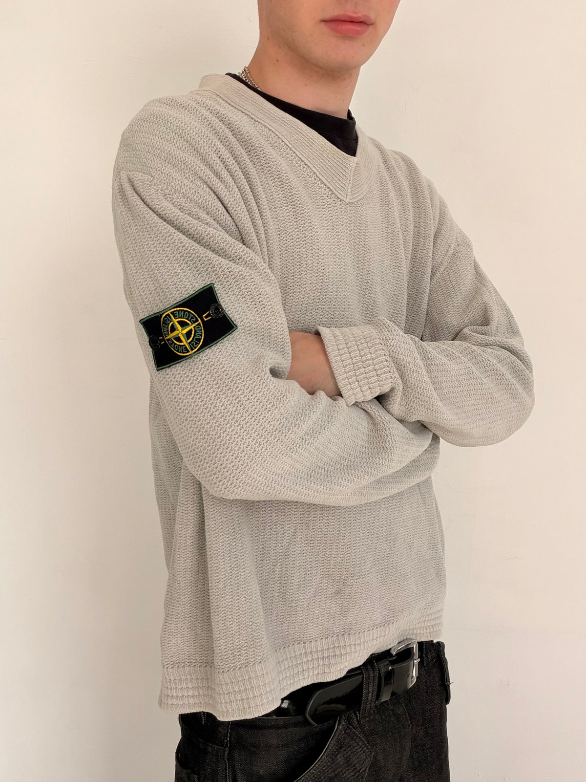 '99 Stone Island Chunky Knit Jumper (L)