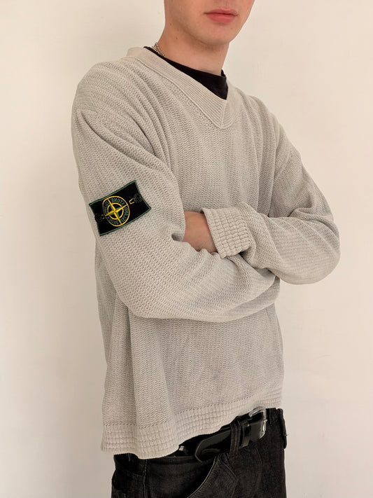 '99 Stone Island Chunky Knit Jumper (L)