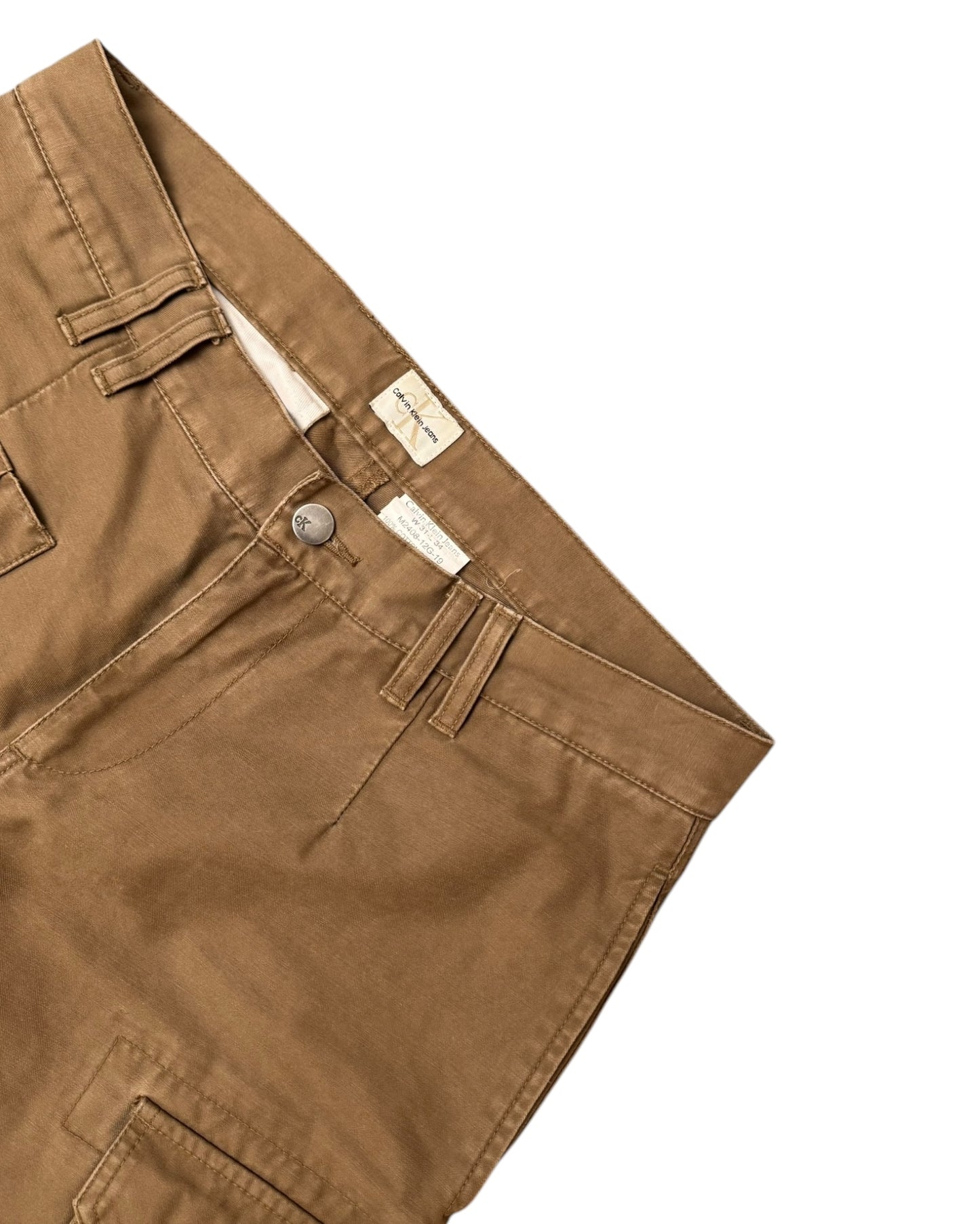 90s Calvin Klein Jeans Multi-Pocket Baggy Cargo Twill Pants (32)