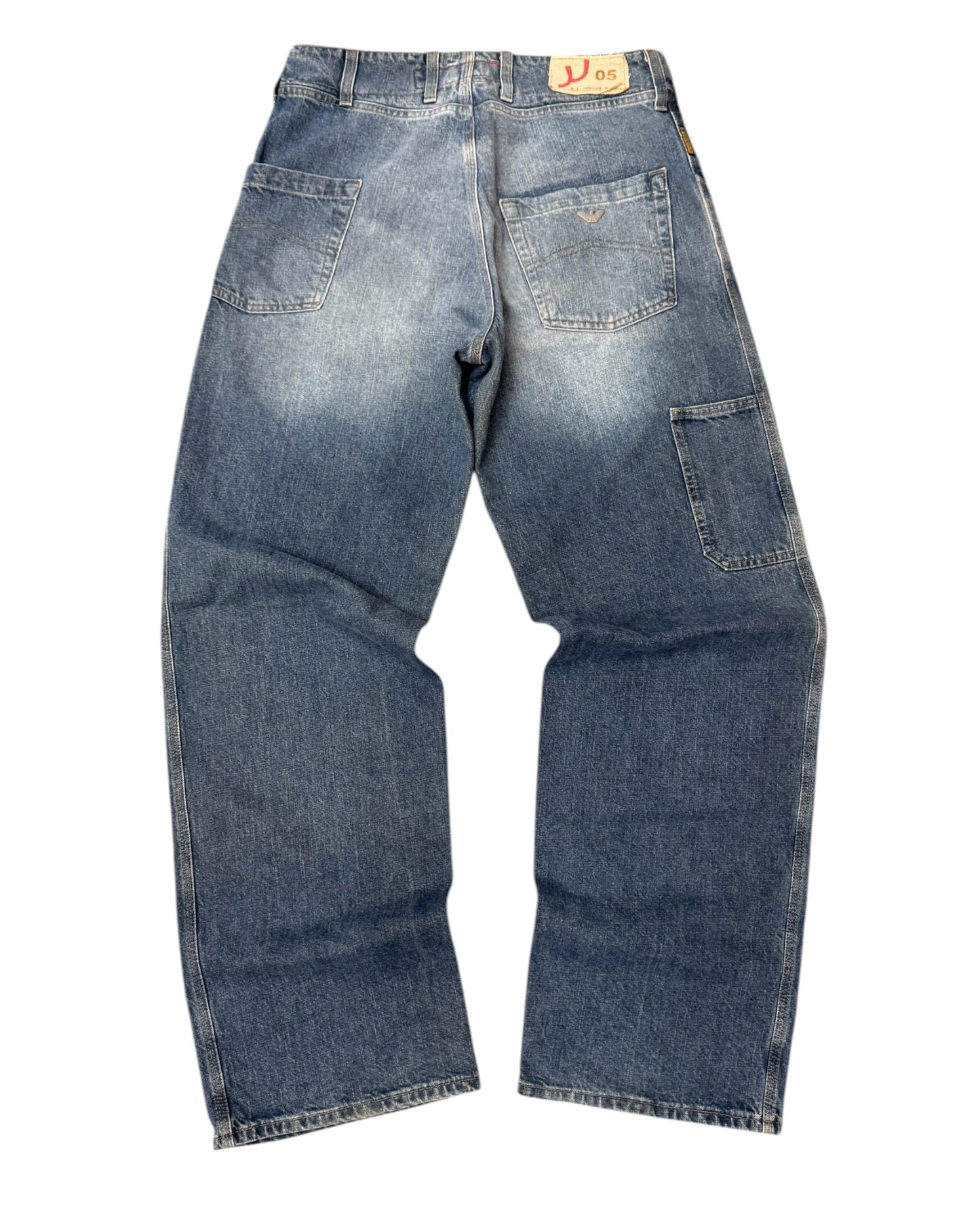 00s Armani Jeans Asymmetrical Carpenter Baggy Jeans (32)