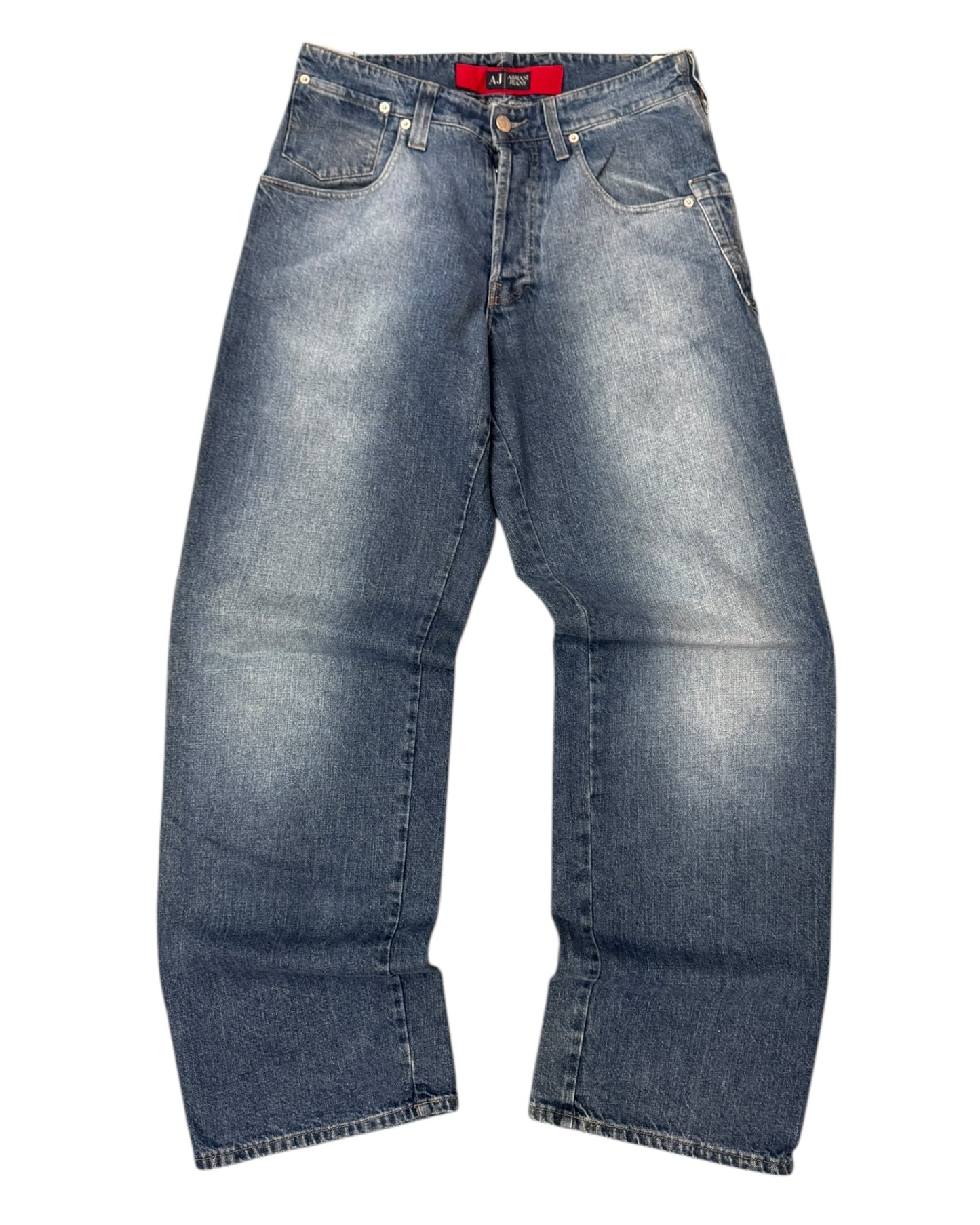 00s Armani Jeans Asymmetrical Carpenter Baggy Jeans (32)