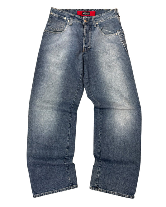 00s Armani Jeans Asymmetrical Carpenter Baggy Jeans (32)
