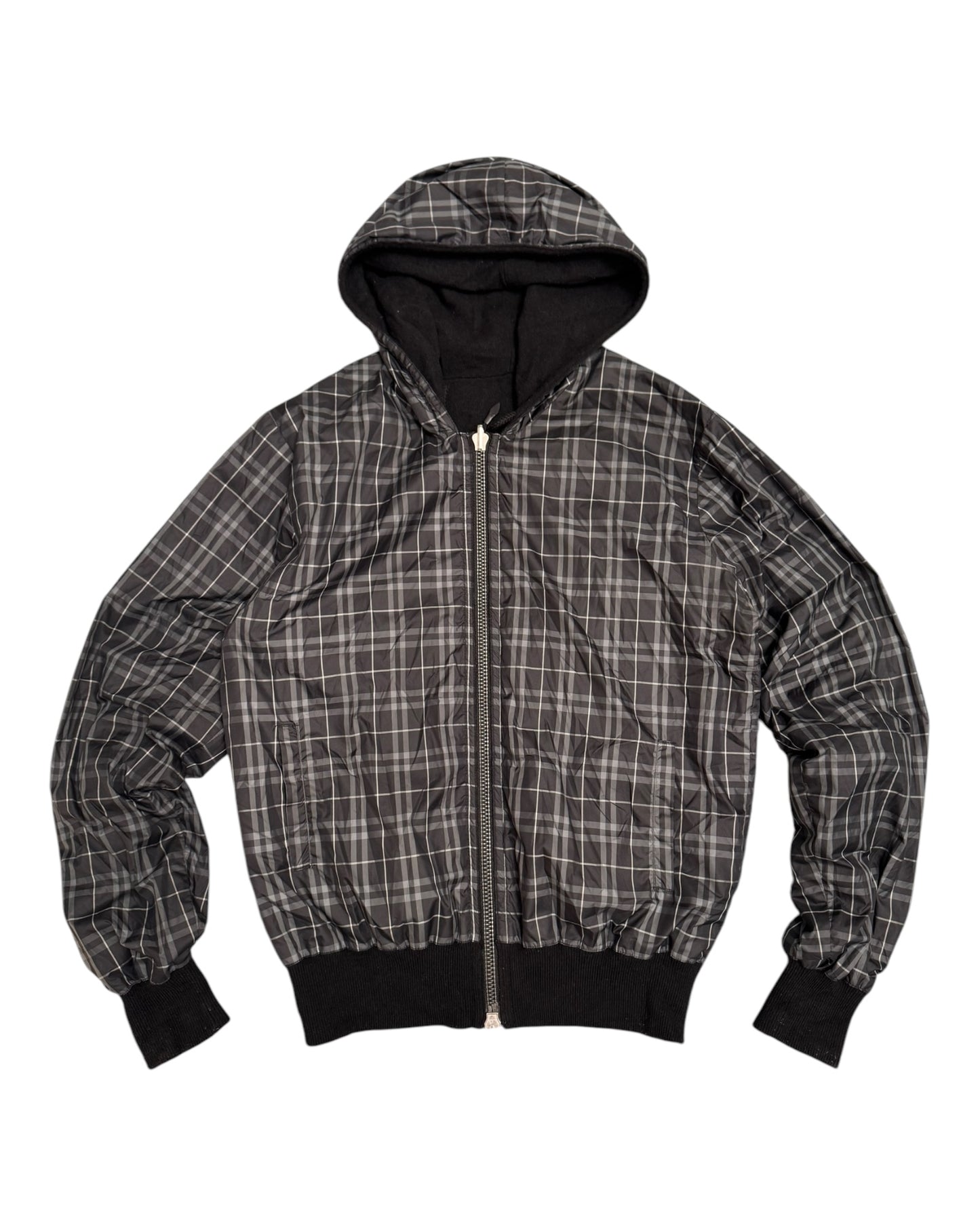 00s Armani Jeans Lined Plaid Windbreaker (S/M)