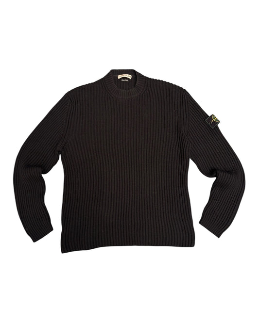 '97 Stone Island Virgin Wool Cable Knit Crewneck (L/XL)